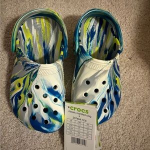 Kids Marble Crocs NWT